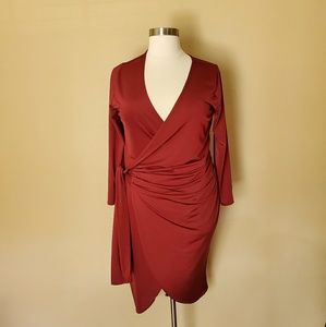 PLUS Slinky Wrap Dress